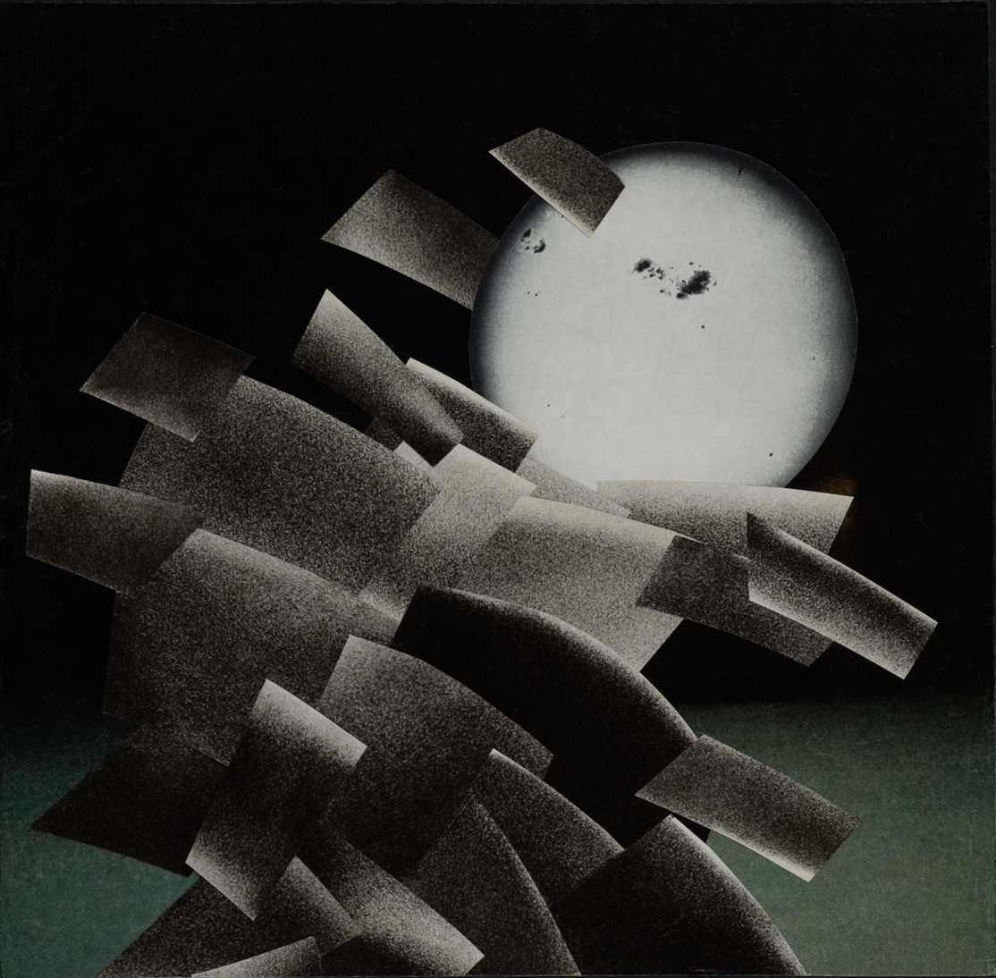 Stane Jagodič, Lebdeči horizont I, fotomontaža, 1977